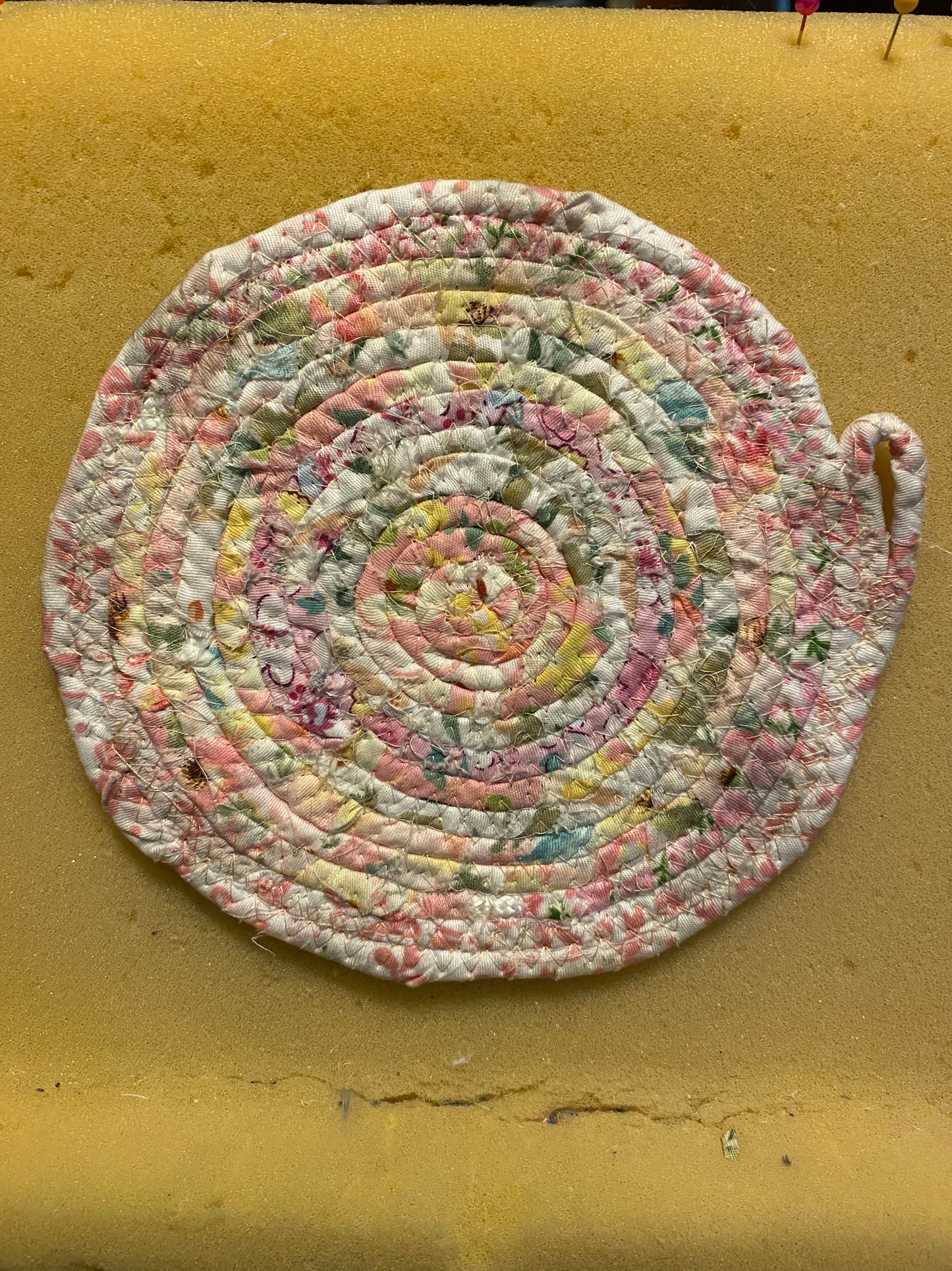 Tabletop Rope Mat - Pink Floral