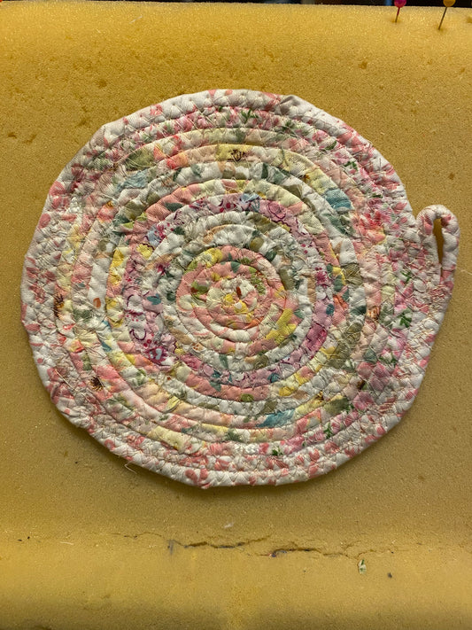 Tabletop Rope Mat - Pink Floral